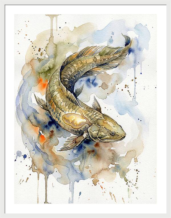 Lungfish In Watercolor Elegance