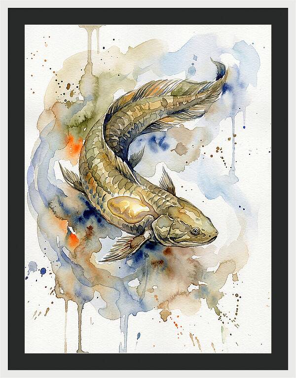 Lungfish In Watercolor Elegance