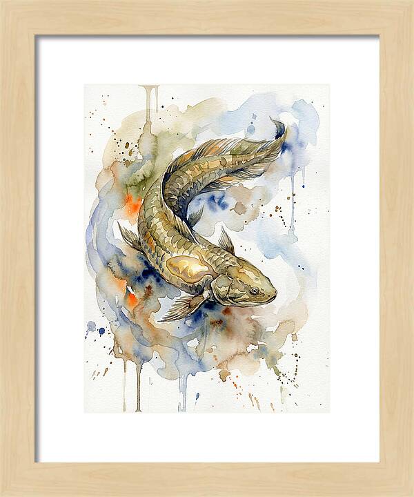 Lungfish In Watercolor Elegance