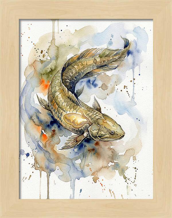 Lungfish In Watercolor Elegance