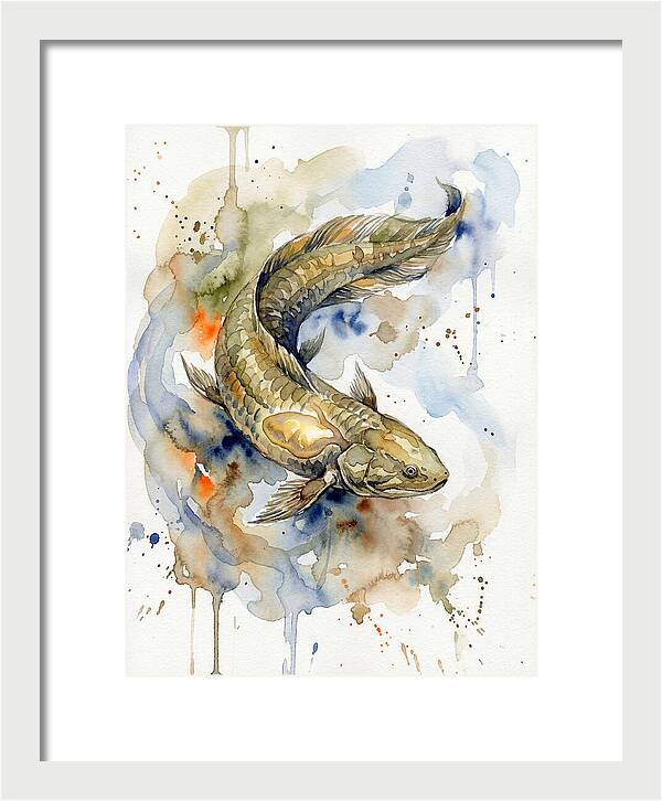 Lungfish In Watercolor Elegance