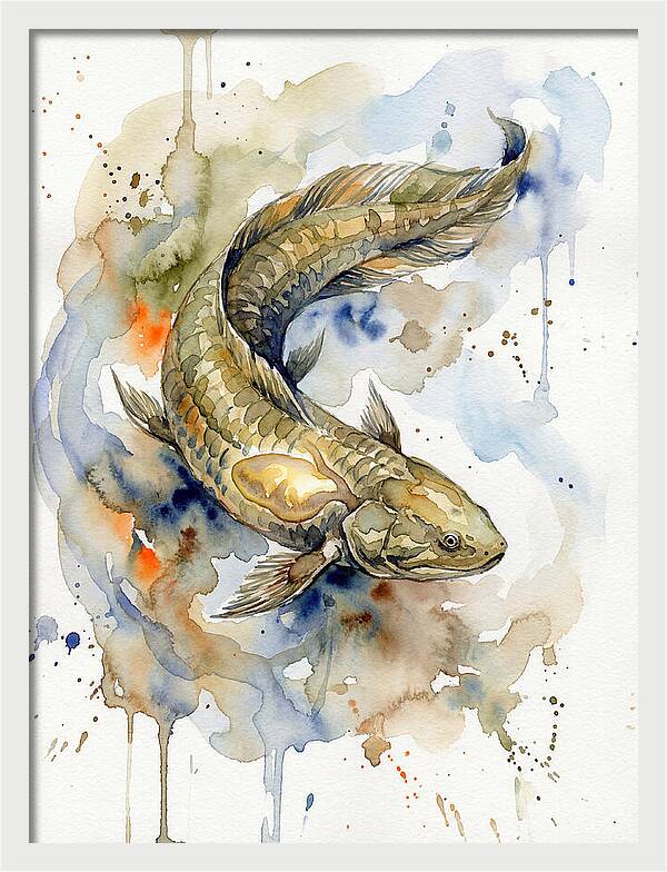 Lungfish In Watercolor Elegance