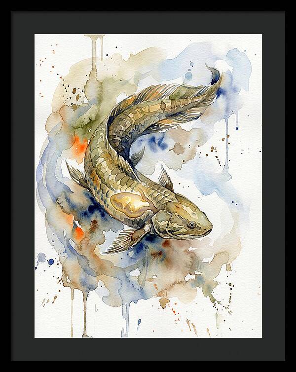 Lungfish In Watercolor Elegance