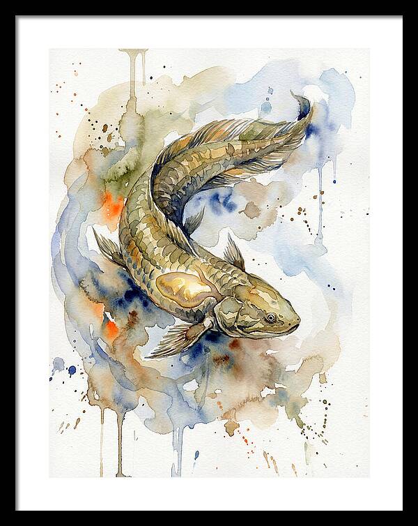 Lungfish In Watercolor Elegance