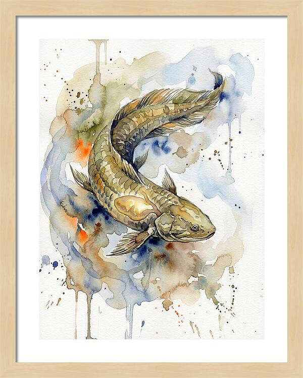 Lungfish In Watercolor Elegance