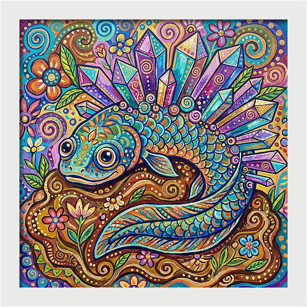 Lungfish With Crystals