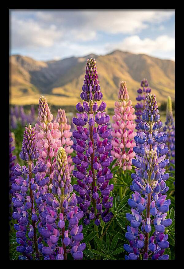 Lupine Fields In New Zealand
