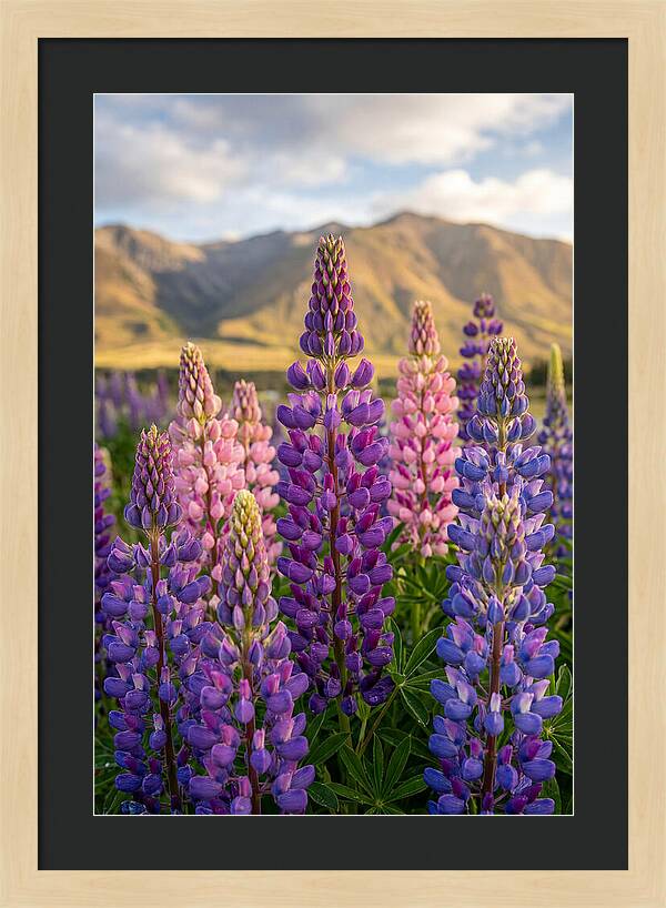 Lupine Fields In New Zealand