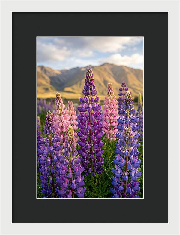 Lupine Fields In New Zealand