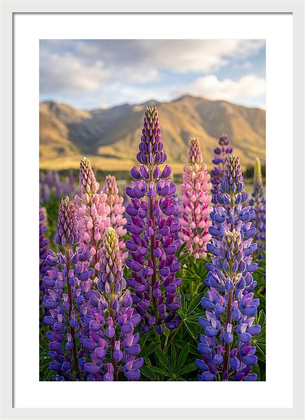Lupine Fields In New Zealand