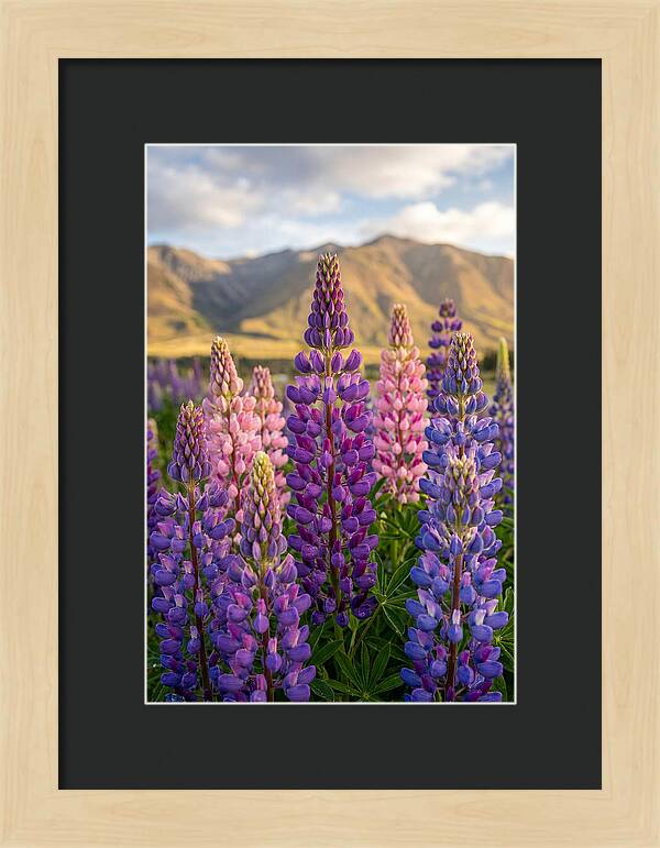 Lupine Fields In New Zealand