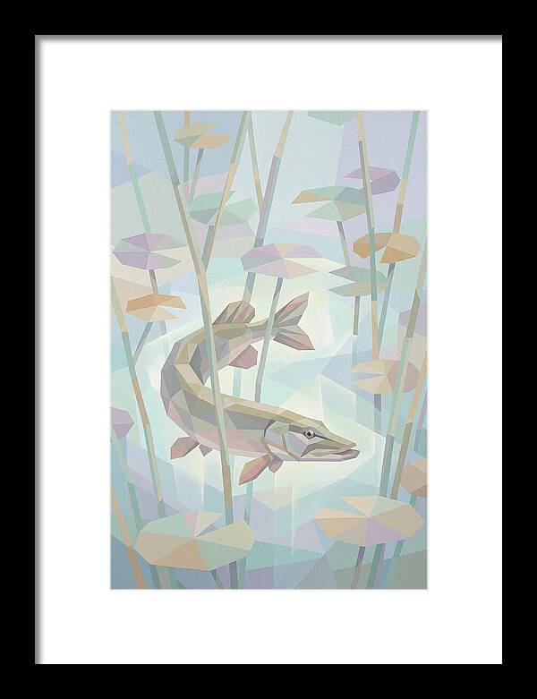Lurking Pike Among Water Lilies