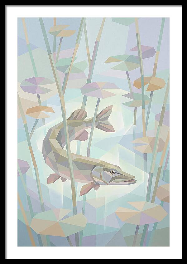 Lurking Pike Among Water Lilies