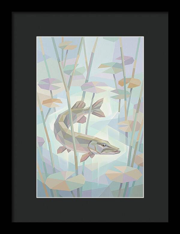 Lurking Pike Among Water Lilies