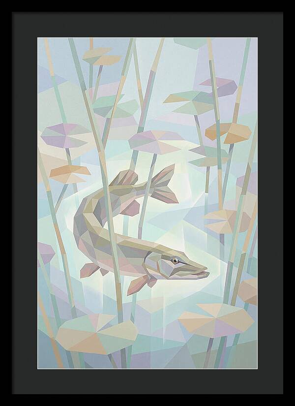 Lurking Pike Among Water Lilies