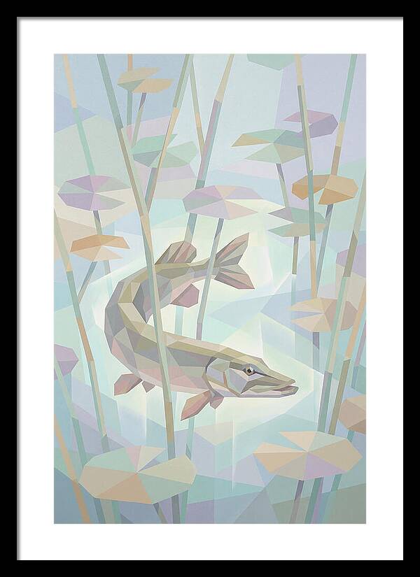 Lurking Pike Among Water Lilies