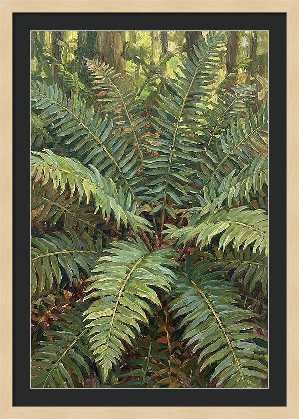 Lush Fern Fronds In Nature