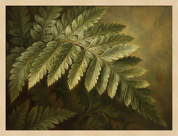 Lush Ferns In Realism
