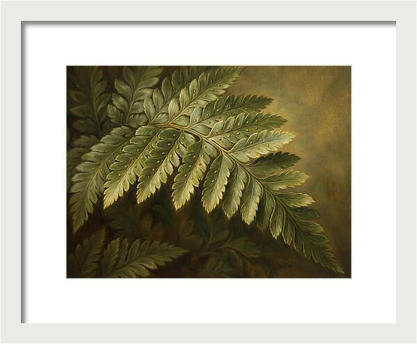 Lush Ferns In Realism