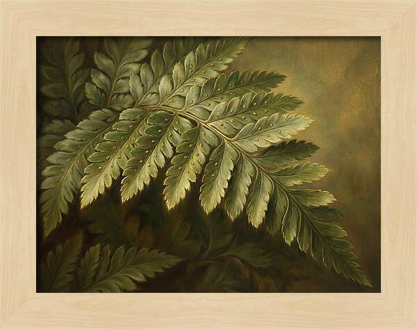 Lush Ferns In Realism