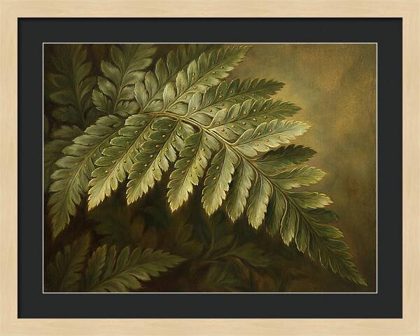 Lush Ferns In Realism
