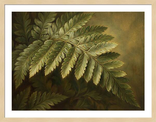 Lush Ferns In Realism
