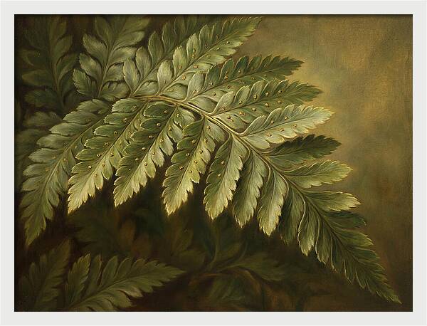 Lush Ferns In Realism