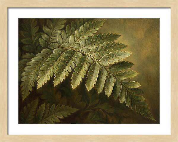 Lush Ferns In Realism