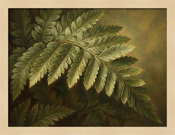 Lush Ferns In Realism