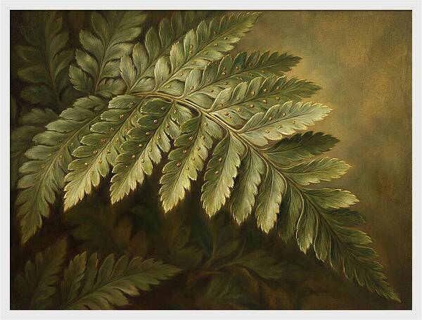 Lush Ferns In Realism