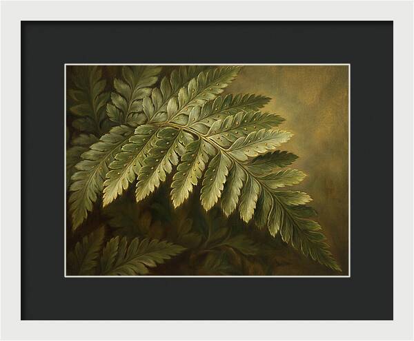 Lush Ferns In Realism