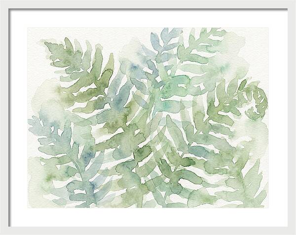 Lush Green Ferns Watercolor