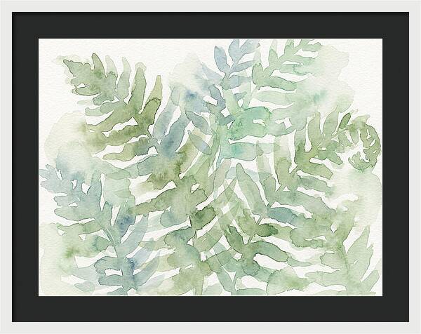 Lush Green Ferns Watercolor