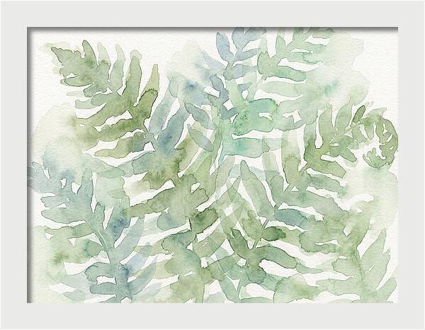 Lush Green Ferns Watercolor