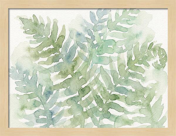 Lush Green Ferns Watercolor