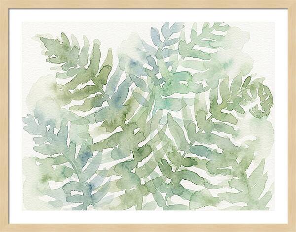 Lush Green Ferns Watercolor