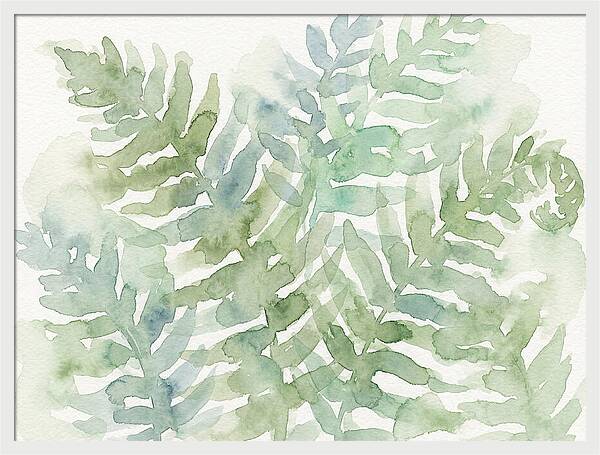 Lush Green Ferns Watercolor