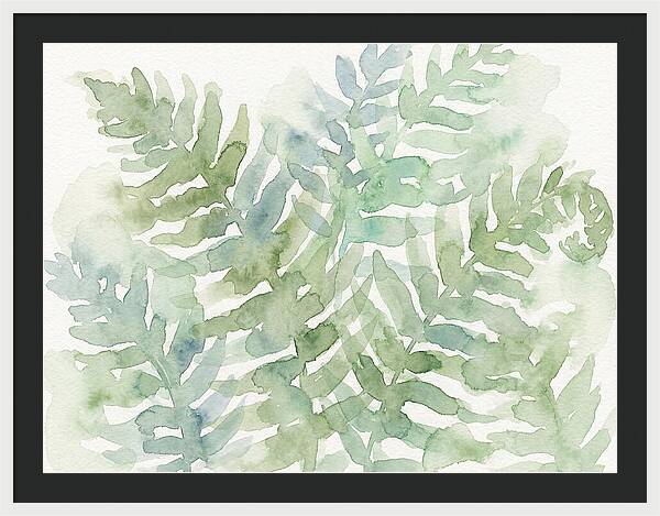 Lush Green Ferns Watercolor