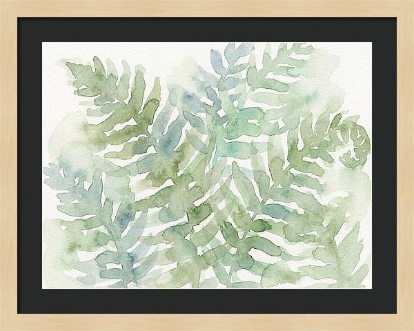 Lush Green Ferns Watercolor