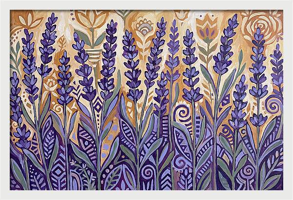 Lush Lavender Fields Under Blue Skies