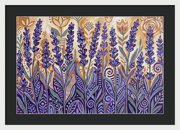 Lush Lavender Fields Under Blue Skies