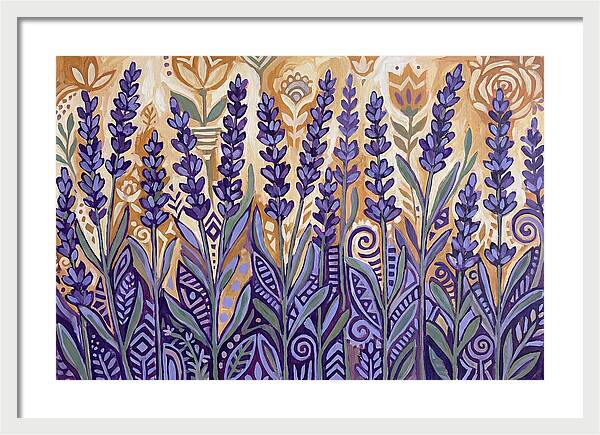 Lush Lavender Fields Under Blue Skies
