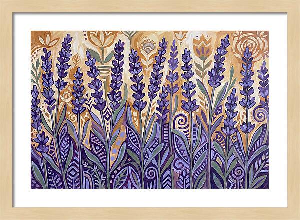 Lush Lavender Fields Under Blue Skies