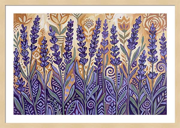 Lush Lavender Fields Under Blue Skies