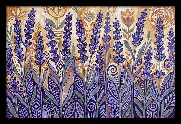 Lush Lavender Fields Under Blue Skies