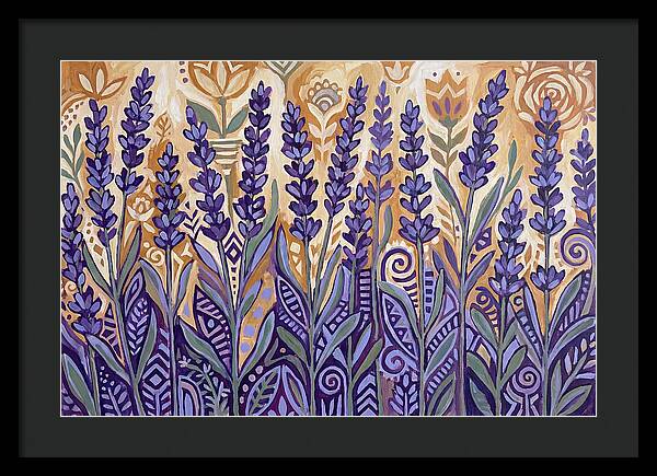Lush Lavender Fields Under Blue Skies