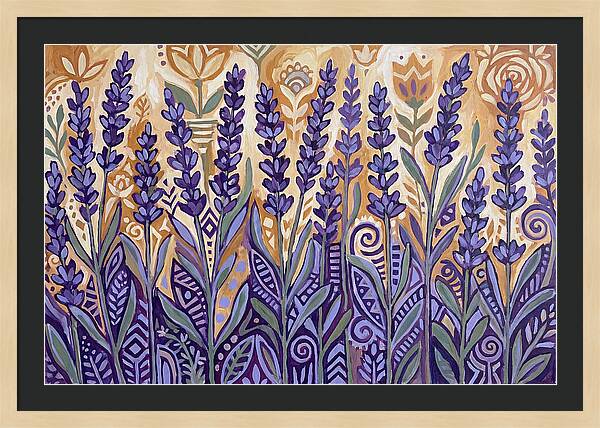 Lush Lavender Fields Under Blue Skies