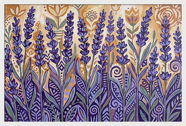 Lush Lavender Fields Under Blue Skies