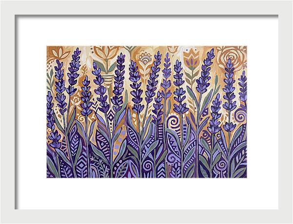 Lush Lavender Fields Under Blue Skies