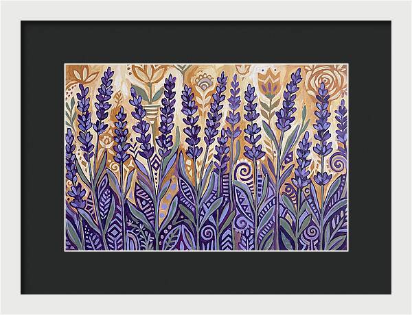 Lush Lavender Fields Under Blue Skies